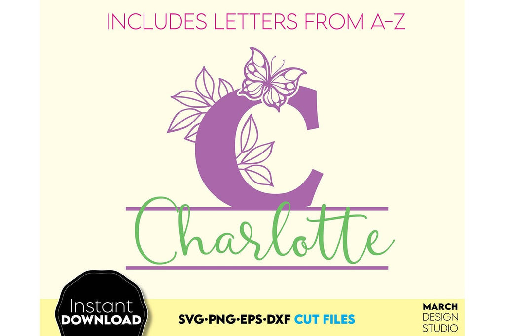 Monogram SVG, Split Monogram SVG, Monogram Letter SVG, Monogram ...