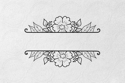 Floral Monogram SVG SVG SmmrDesign 