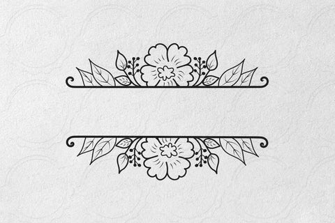 Floral Monogram SVG SVG SmmrDesign 