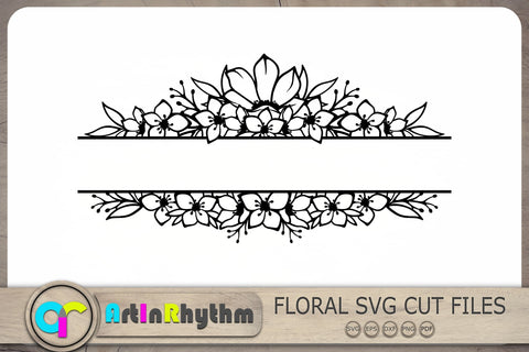 Floral Monograms Svg, Flower Monograms Svg, Frames Svg SVG Artinrhythm shop 