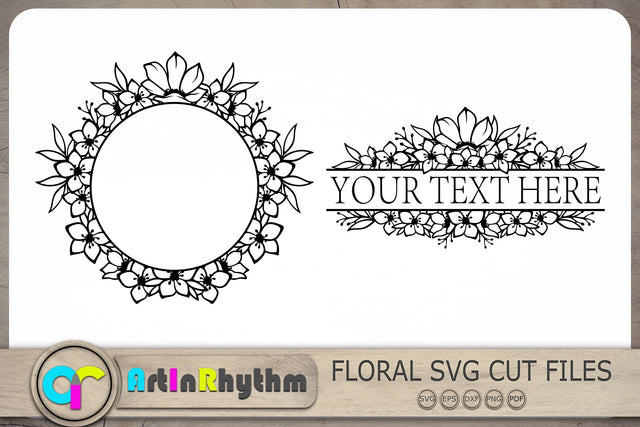 Floral Monograms Svg, Flower Monograms Svg, Frames Svg SVG Artinrhythm shop 