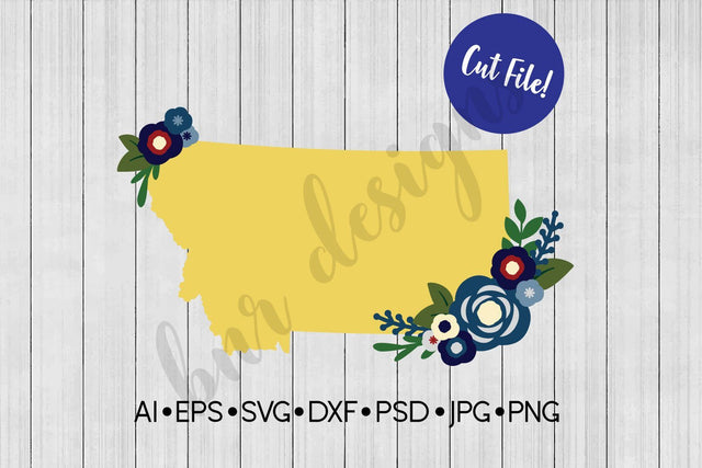 Floral Montana SVG SVG BNRDesignShop 