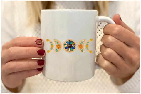 Floral Moon Phase Sublimation Sublimation Jagonath Roy 