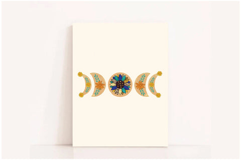 Floral Moon Phase Sublimation Sublimation Jagonath Roy 