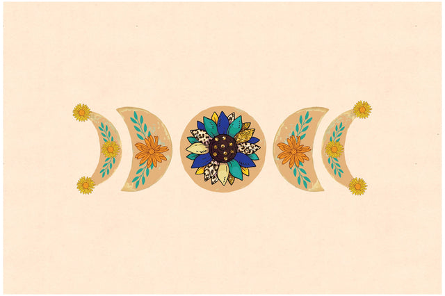 Floral Moon Phase Sublimation Sublimation Jagonath Roy 