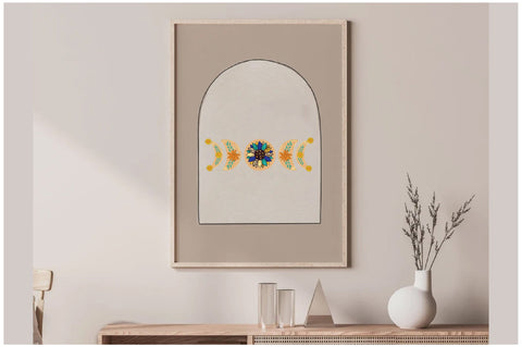 Floral Moon Phase Sublimation Sublimation Jagonath Roy 