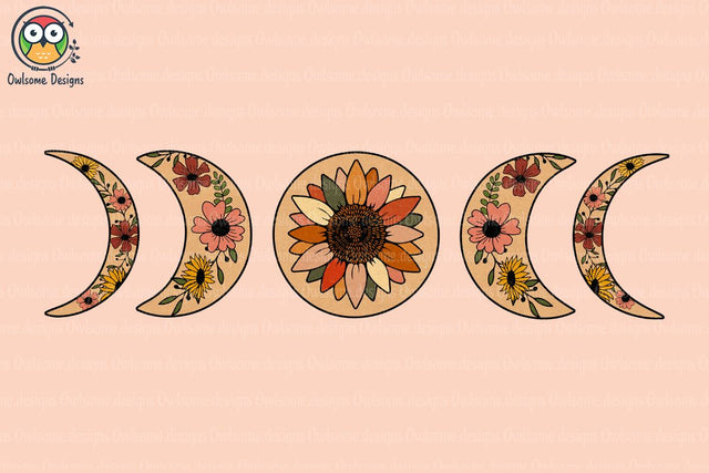 Floral Moon Phase Sublimation Sublimation LAM HOANG THUY 