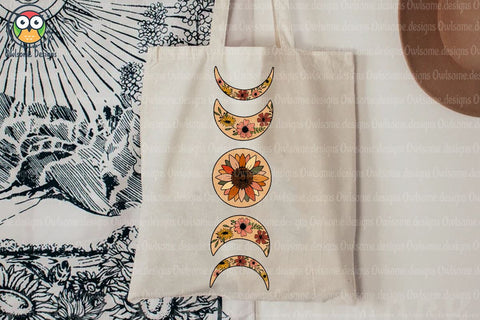 Floral Moon Phase Sublimation Sublimation LAM HOANG THUY 