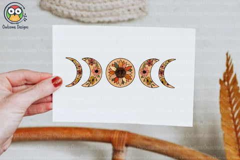 Floral Moon Phase Sublimation Sublimation LAM HOANG THUY 