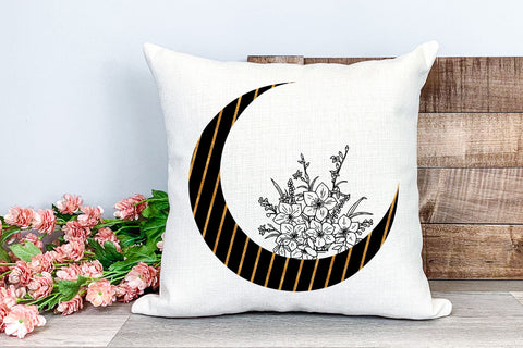 Floral Moon Sublimation I Moon Flowers Sublimation Designs Sublimation Happy Printables Club 