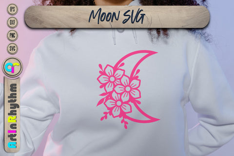 Floral moon svg SVG Artinrhythm shop 