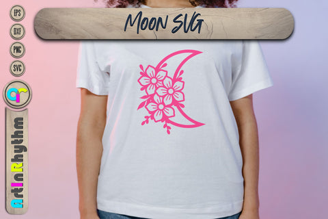 Floral moon svg SVG Artinrhythm shop 