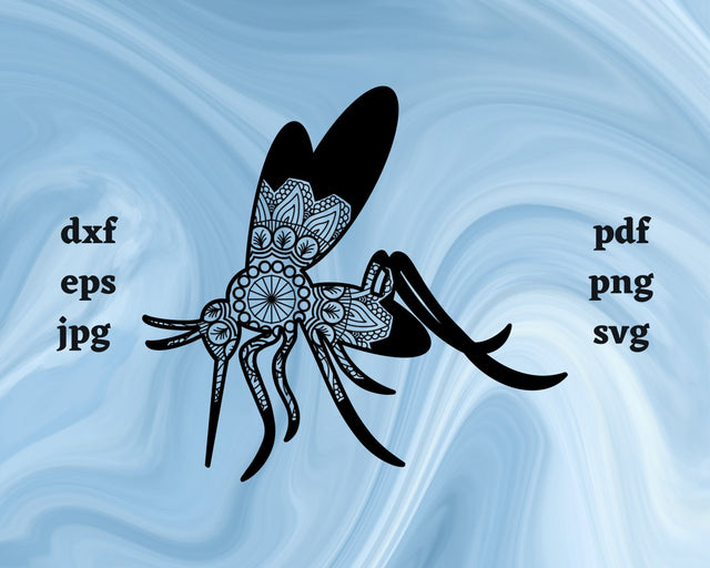 Floral Mosquito SVG Cut File SVG Northern Light SVG 