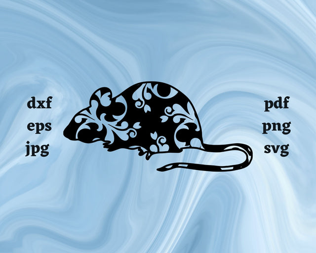 Floral Mouse SVG Cut File SVG Northern Light SVG 