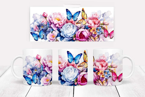 Floral Mug Wrap Bundle | 11 oz Mug Wrap | 15 oz Mug Wrap Sublimation Designs by Ira 