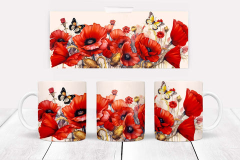 Floral Mug Wrap Bundle | 11 oz Mug Wrap | 15 oz Mug Wrap Sublimation Designs by Ira 