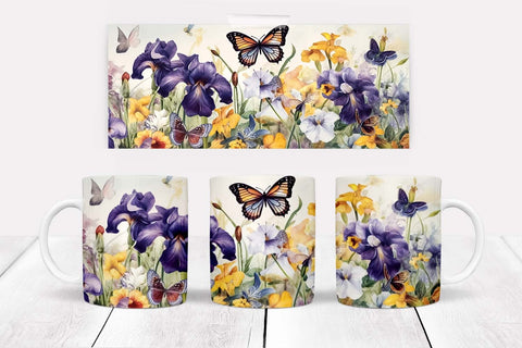 Floral Mug Wrap Bundle | 11 oz Mug Wrap | 15 oz Mug Wrap Sublimation Designs by Ira 