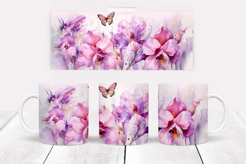 Floral Mug Wrap Bundle | 11 oz Mug Wrap | 15 oz Mug Wrap Sublimation Designs by Ira 