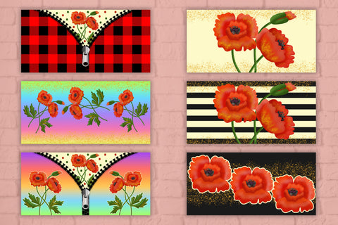 Floral mug wrap | Poppies sublimation Sublimation Svetana Studio 