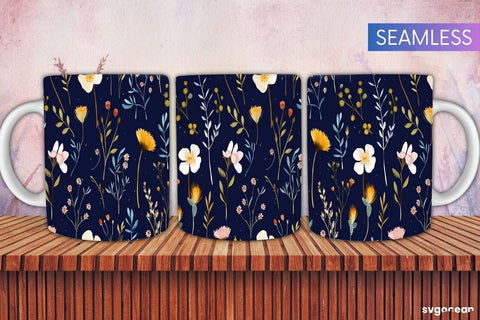 Floral Mug Wraps Bundle | 11 oz | Sublimation Sublimation SvgOcean 