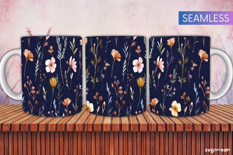 Floral Mug Wraps Bundle | 11 oz | Sublimation Sublimation SvgOcean 