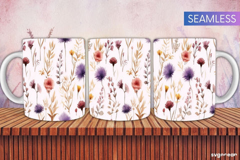Floral Mug Wraps Bundle | 11 oz | Sublimation Sublimation SvgOcean 