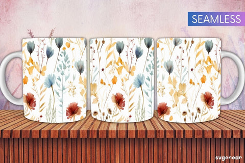 Floral Mug Wraps Bundle | 11 oz | Sublimation Sublimation SvgOcean 
