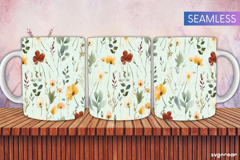 Floral Mug Wraps Bundle | 11 oz | Sublimation Sublimation SvgOcean 