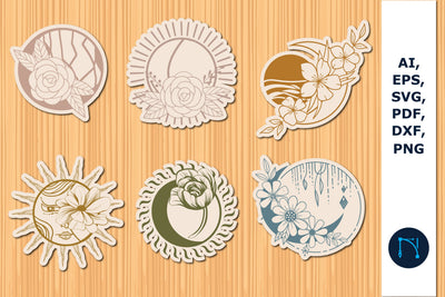 floral Mystical sun and moon svg bundle SVG MD JOYNAL ABDIN 