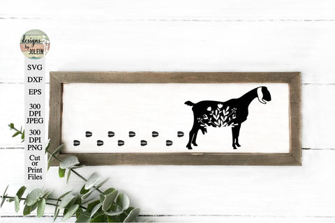 Floral Nubian Goat SVG SVG Designs by Jolein 