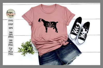 Floral Nubian Goat SVG SVG Designs by Jolein 
