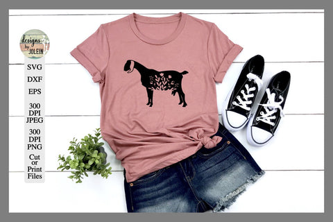 Floral Nubian Goat SVG SVG Designs by Jolein 