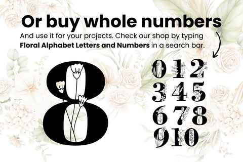 Floral Number 8 SVG SvgOcean 