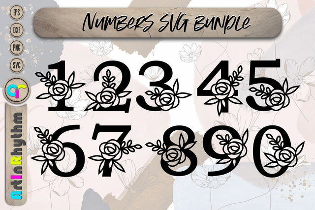 Floral Numbers svg bundle SVG Artinrhythm shop 
