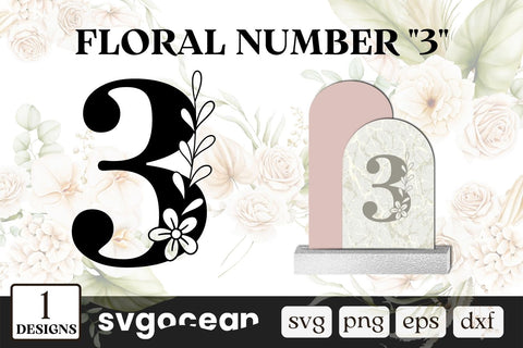 Floral Numbers Svg Bundle SVG SvgOcean 