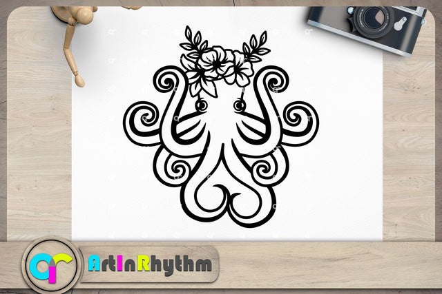 Floral octopus SVG SVG Artinrhythm shop 