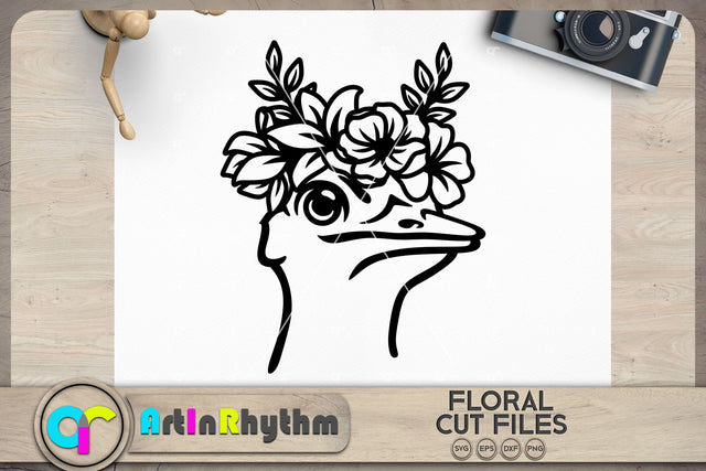Floral ostrich SVG SVG Artinrhythm shop 