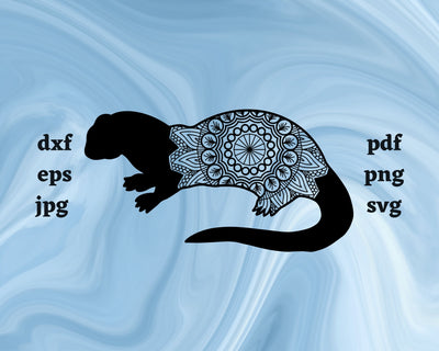 Floral Otter SVG Cut File SVG Northern Light SVG 