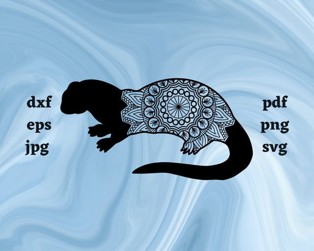 Floral Otter SVG Cut File SVG Northern Light SVG 