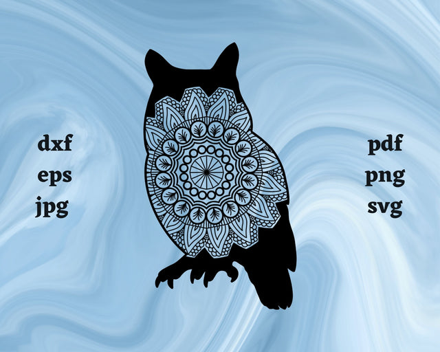 Floral Owl SVG Cut File SVG Northern Light SVG 