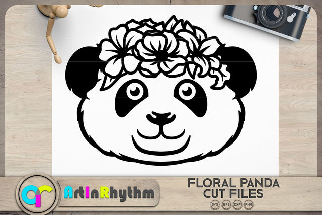 Floral panda bear svg, Floral animals svg SVG Artinrhythm shop 