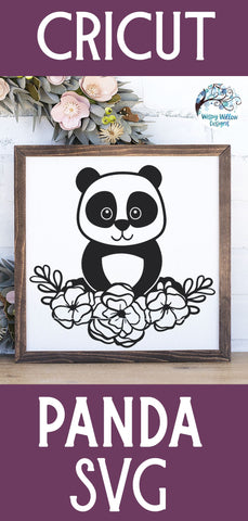Floral Panda SVG SVG Wispy Willow Designs 