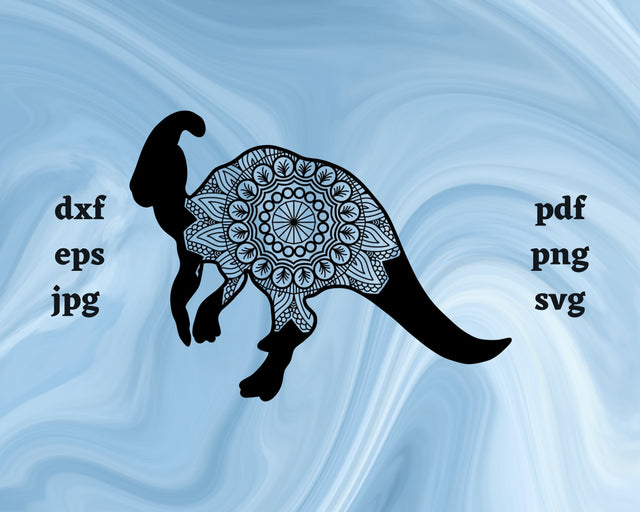 Floral Parasaurolophus SVG Cut File SVG Northern Light SVG 