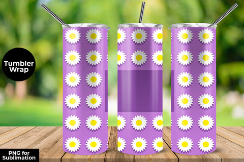 Floral Pattern 20 oz Skinny Tumbler Wrap Sublimation Design Purple Sublimation Sublimatiz Designs 