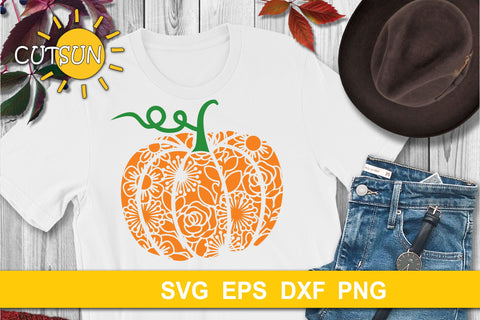 Floral pattern Pumpkin SVG | Floral pumpkin SVG | Fall SVG SVG CutsunSVG 