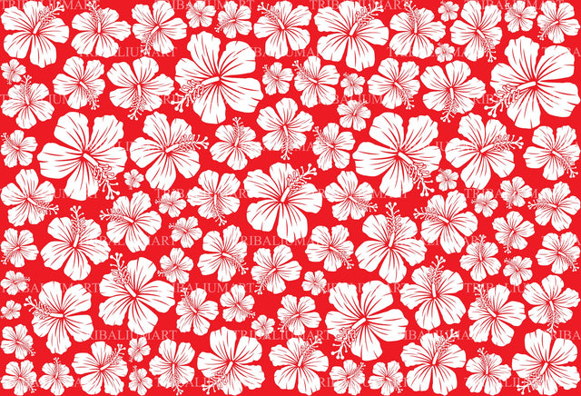 Floral pattern whit hibiscus SVG TribaliumArtSF 