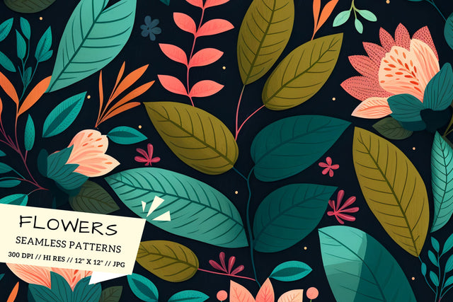 Floral Pattern with Butterflies, seamless floral pattern Digital Pattern FloridPrintables 