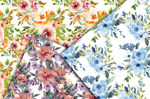 Floral Patterns Digital Papers - Seamless Patterns Digital Pattern Old Market 