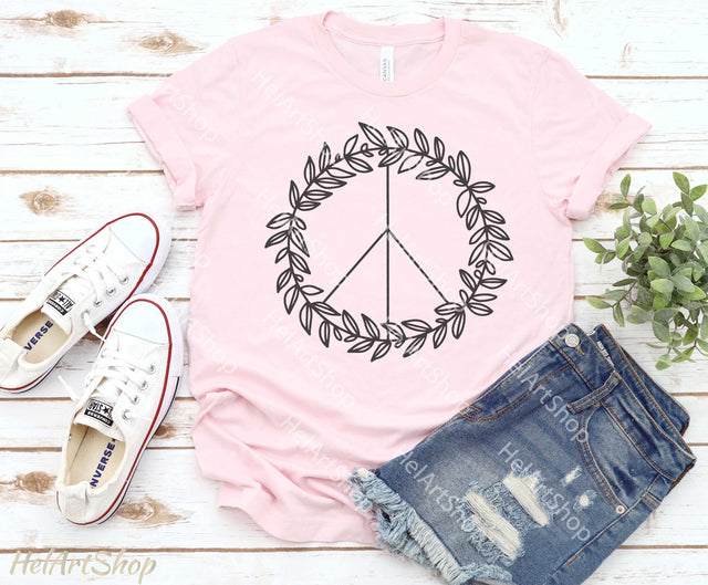 Floral peace sign svg SVG _HelArtShop_ 