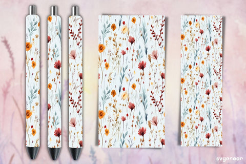 Floral Pen Wraps Bundle | Sublimation Sublimation SvgOcean 